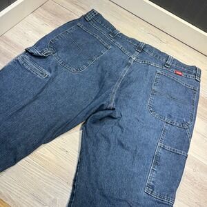 Wrangler Mens Carpenter Jeans Blue Denim Work Pants 40x32 1094LXWDV